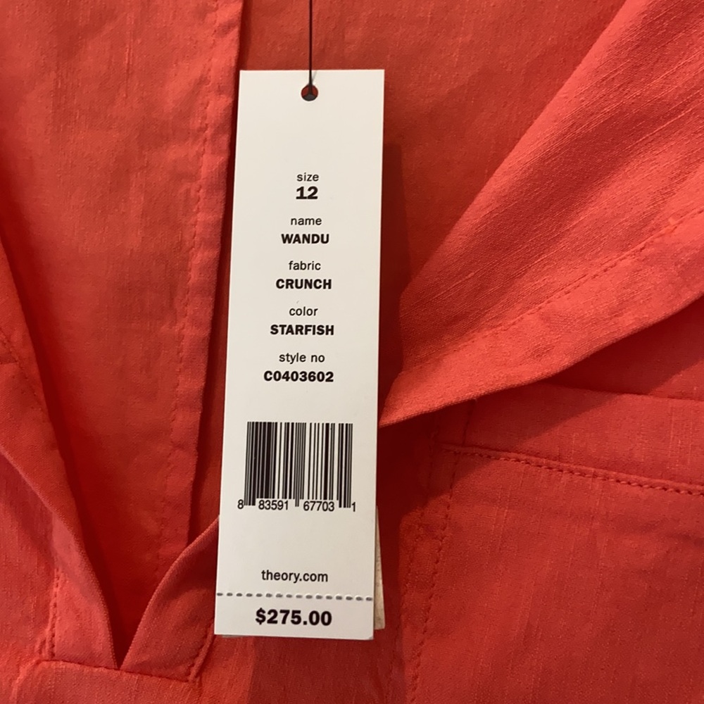 Theory Sleeveless cotton/linen blend - Picture 2 of 2